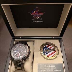 Limited Edition Seiko Radio Sync Solar Patriots Jet Team Watch Set